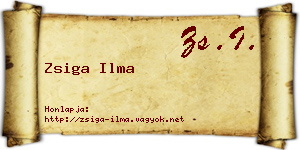 Zsiga Ilma névjegykártya